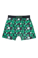 AERO Shamrock Clover Printed Boxer Briefs