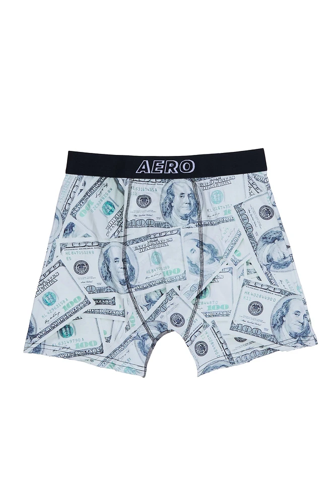 Money Bills Printed Boxer Briefs