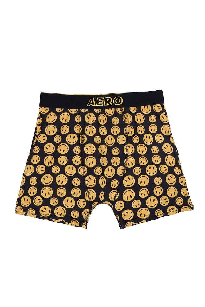 Smiley Faces Printed Boxer Briefs