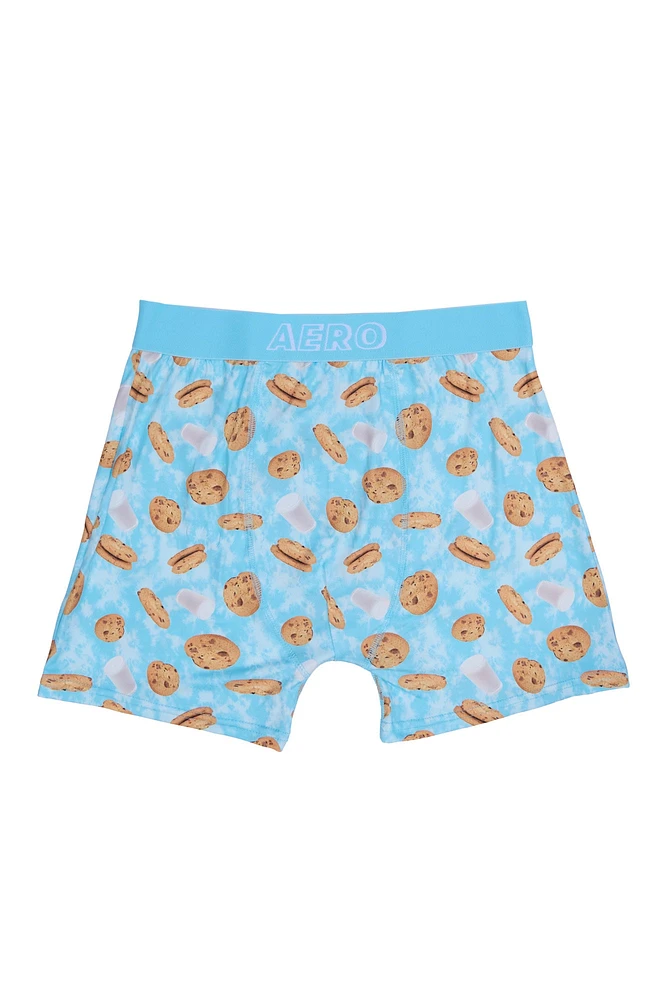 Cookies And Milk Printed Boxer Briefs