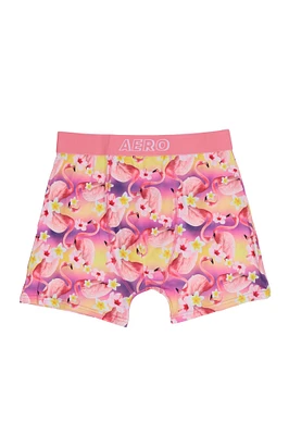 Flamingo Sunset Printed Boxer Briefs