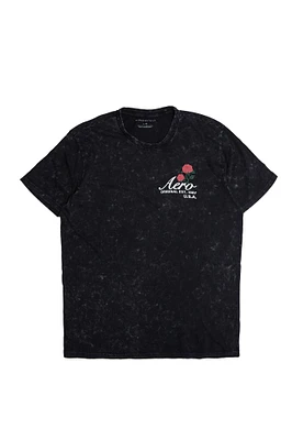 AERO Rose Graphic Acid Wash Tee