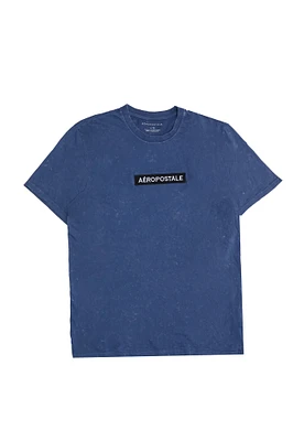 T-shirt délavé acide imprimé graphique Aéropostale Embroidered Box