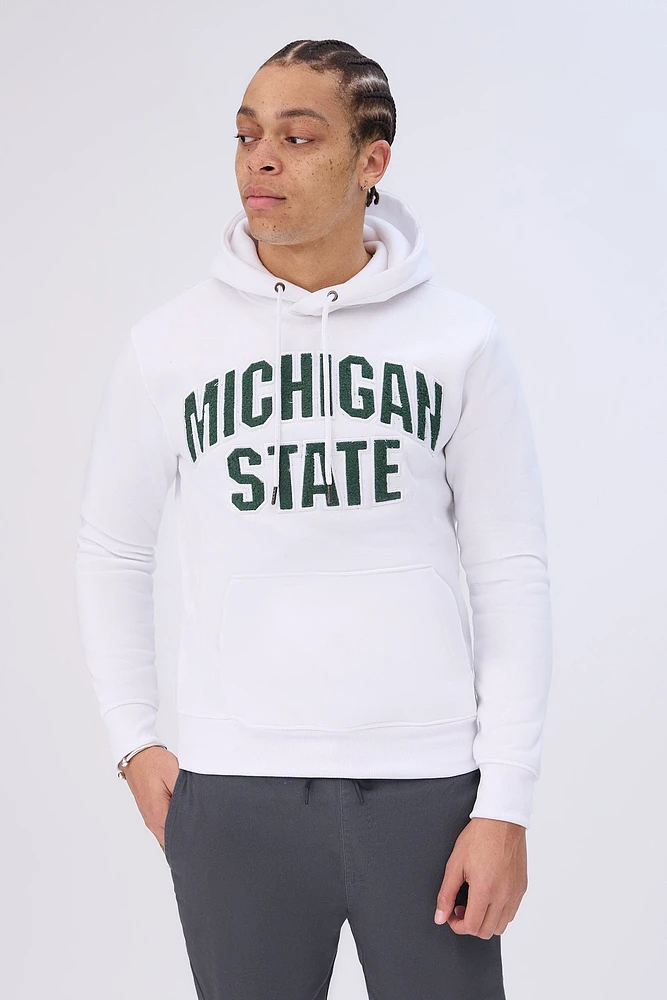 Pull à capuchon graphique chenille Michigan State