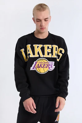 Sweat-shirt surdimensionné imprime? graphique Los Angeles Lakers