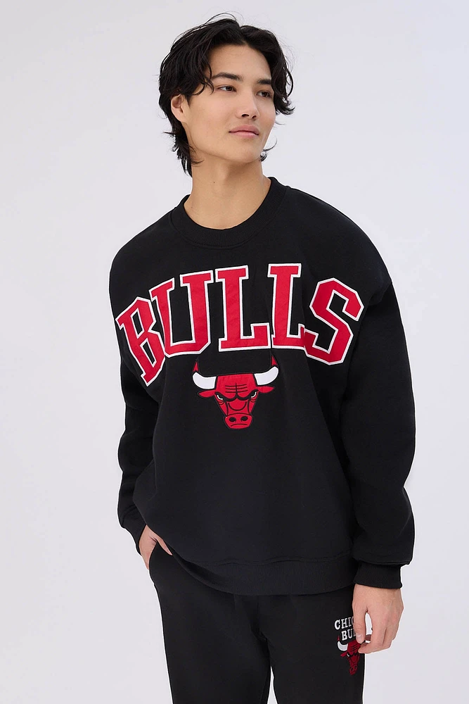 Sweat-shirt surdimensionné imprimé graphique Chicago Bulls