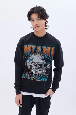 Miami Dolphins  Graphic Crew Neck Sweatshirt