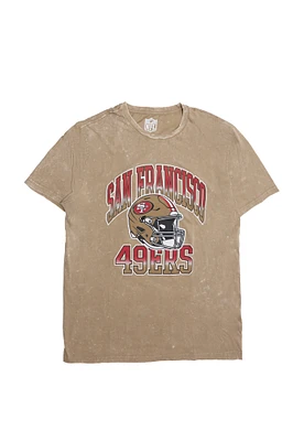 T-shirt délavé acide imprimé graphique San Francisco 49ers