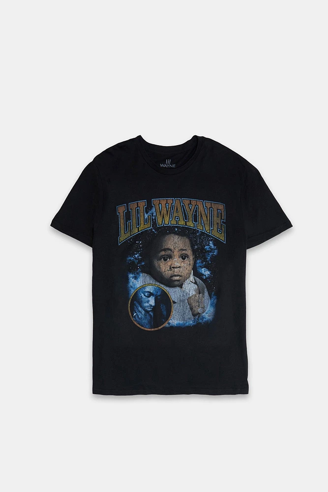 T-shirt imprimé graphique Lil Wayne