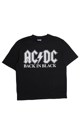 T-shirt surdimensionné imprimé graphique AC/DC Back Black