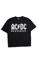 AC/DC Back Black Graphic Oversized Tee