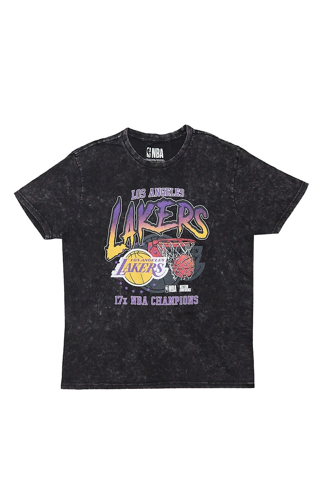 Los Angeles Lakers Graphic Acid Wash Tee