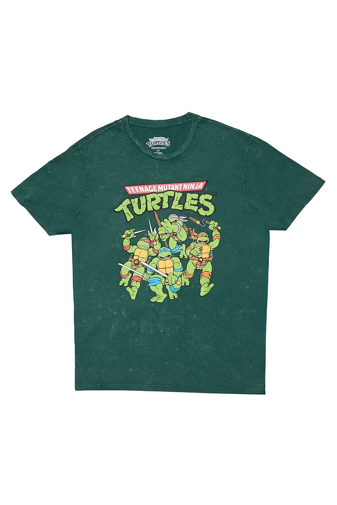 Teenage Mutant Ninja Turtles Graphic Acid Wash Tee