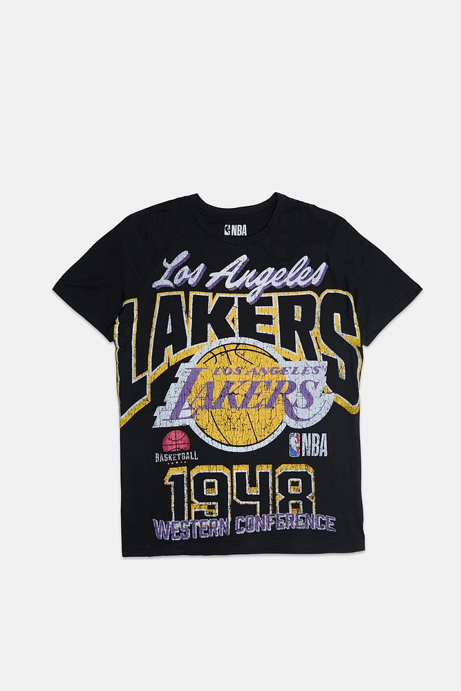 Los Angeles Lakers 1948 Graphic Panel Print Tee