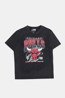 T-shirt graphique délavé Chicago Bulls