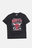 T-shirt graphique délavé Chicago Bulls