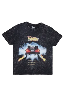 Back To The Future Graphic Acid Wash Tee