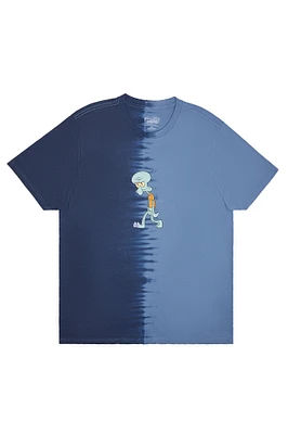 Squidward Graphic Split Tie DyeTee