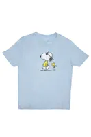 Peanuts Snoopy And Woodstock Graphic Acid Wash Tee