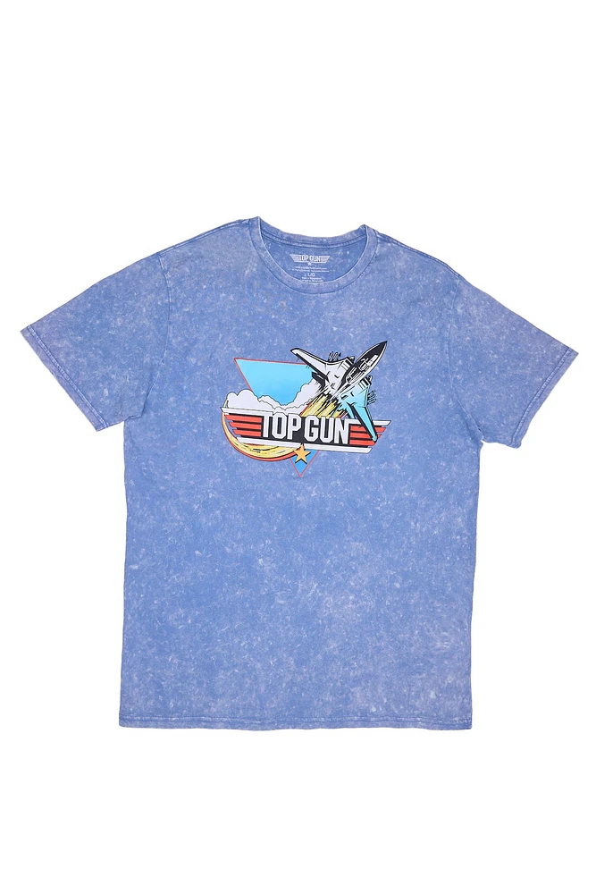 Top Gun Graphic Acid Wash Tee