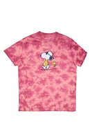 Peanuts Snoopy And Woodstock Graphic Tie Dye Tee