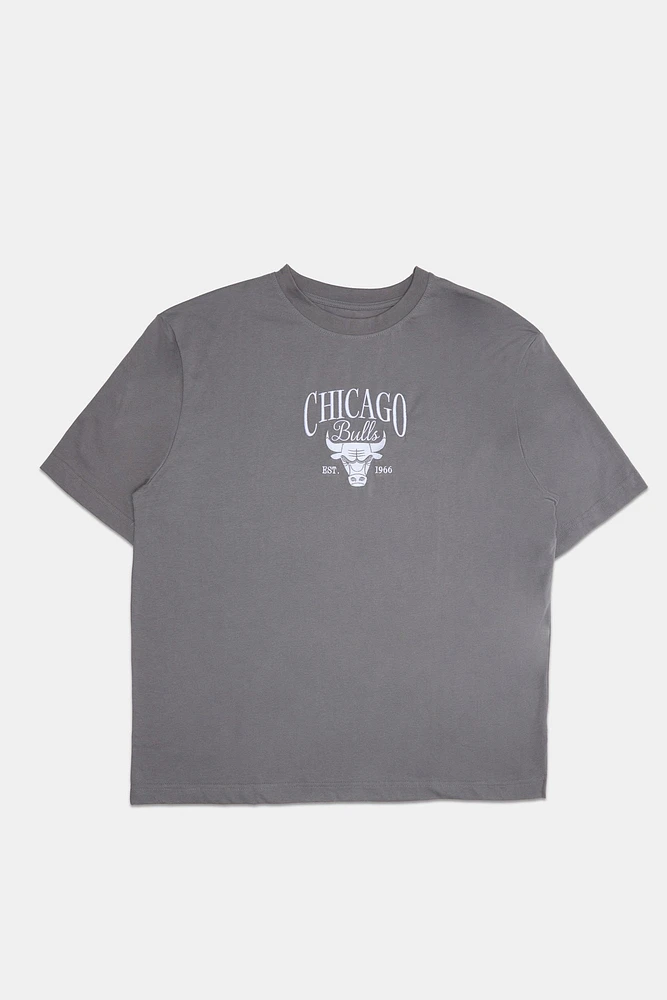 T-shirt graphique brodé Chicago Bulls