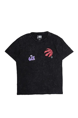 T-shirt délavé acide imprimé graphique Toronto Raptors