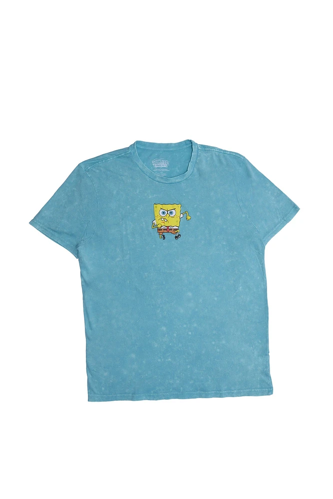 SpongeBob Graphic Acid Wash Tee