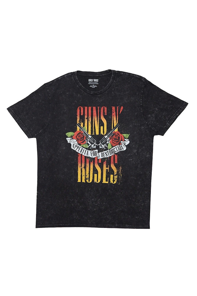 Guns N' Roses Graphic Acid Wash Tee