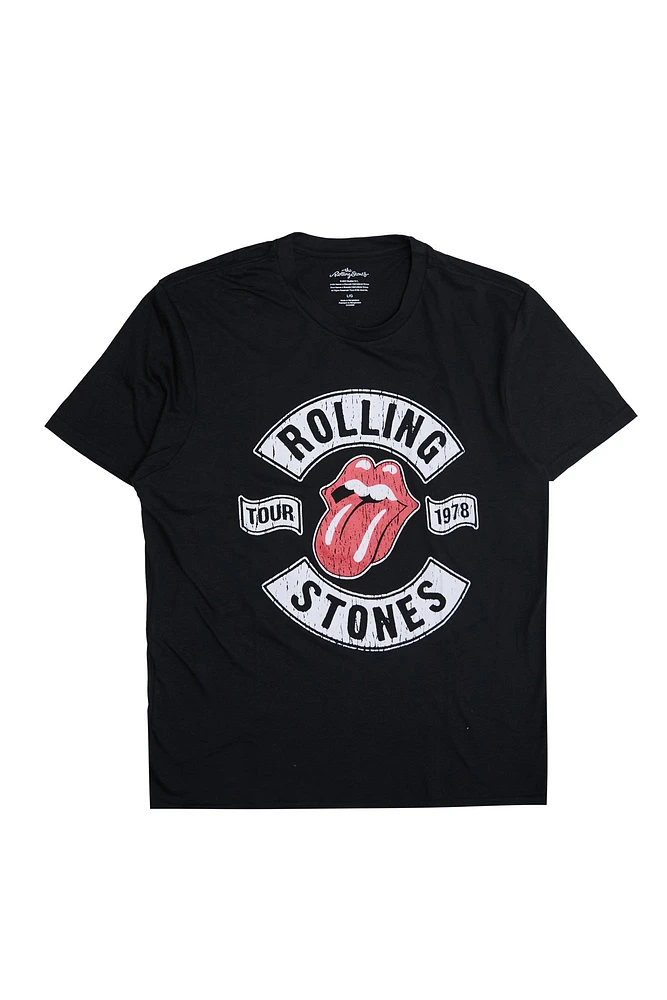 T-shirt imprimé graphique The Rolling Stones 1978