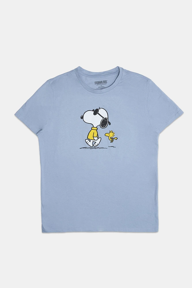 T-shirt imprimé graphique Peanuts Snoopy And Woodstock