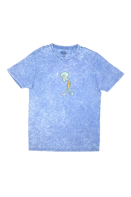 Squidward Graphic Acid Wash Tee