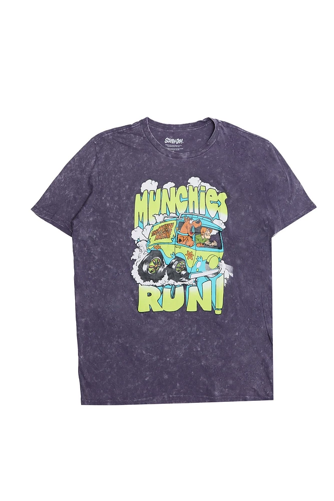 Scooby-Doo Munchies Run Graphic Acid Wash Tee