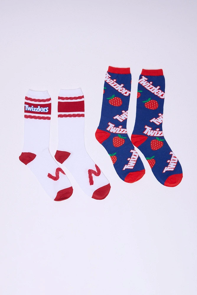 Chaussettes imprimés Twizzlers paquet cadeaux de 2