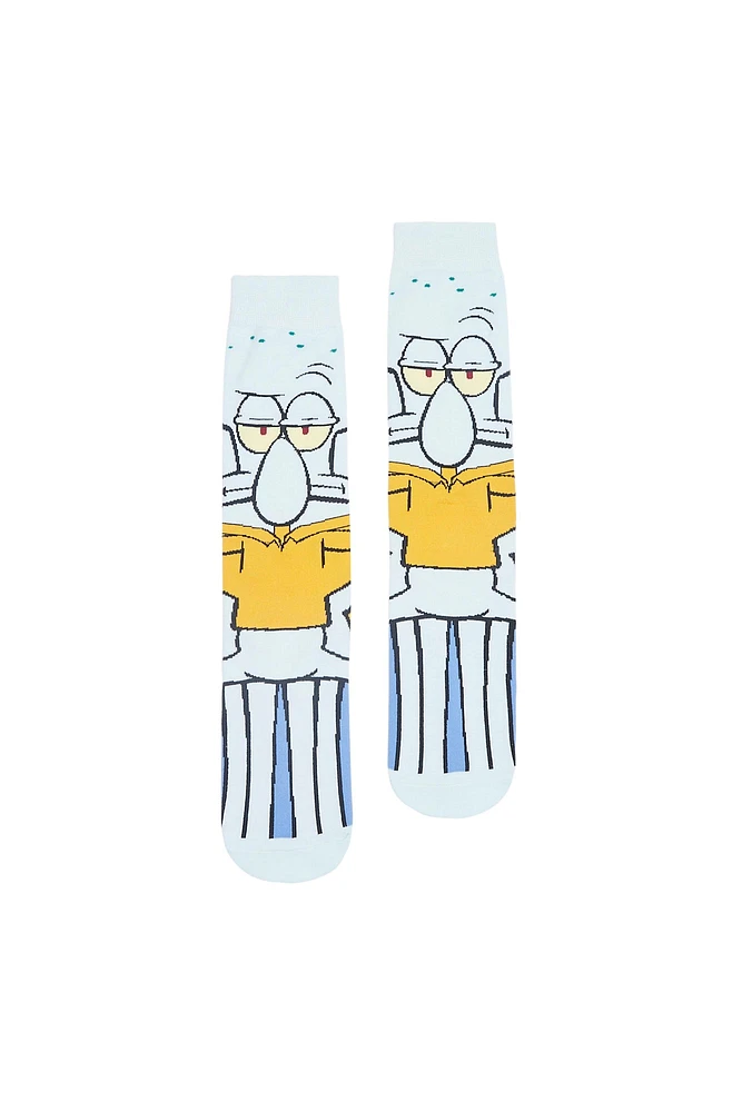 Squidward Printed Crew Socks