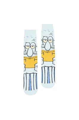 Squidward Printed Crew Socks