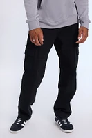 Pantalon cargo ample en sergé à poches