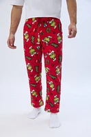 The Grinch Wreath Printed Plush Pajama Pants