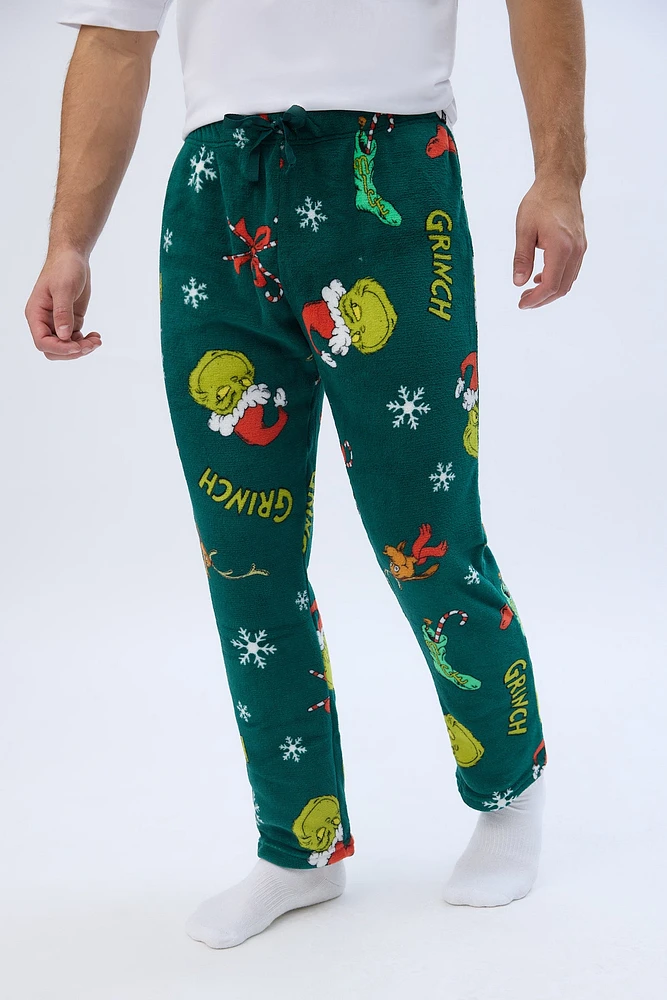 The Grinch Printed Plush Pajama Pants