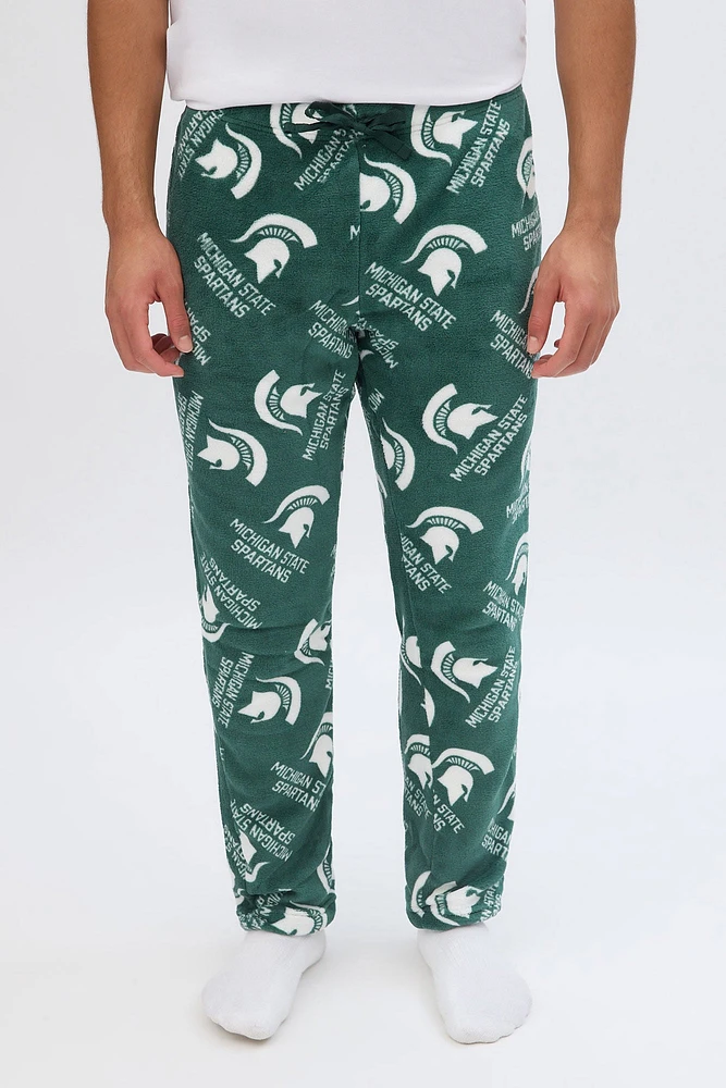 Michigan State Spartans Printed Plush Pajama Pants