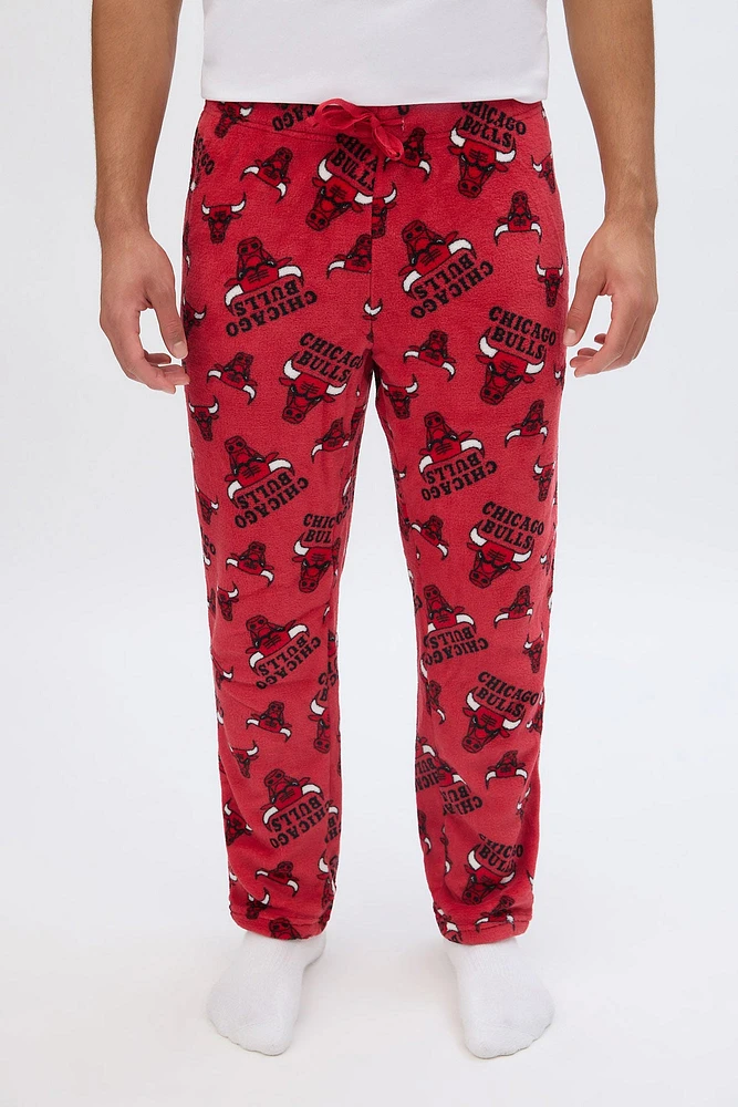 Chicago Bulls Printed Plush Pajama Pants