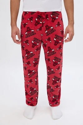 Chicago Bulls Printed Plush Pajama Pants