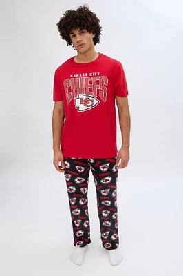 Kansas City Chiefs Graphic Pajama Tee And Plush Pants Set