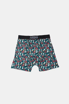 Forest Mushrooms Printed Boxer Briefs