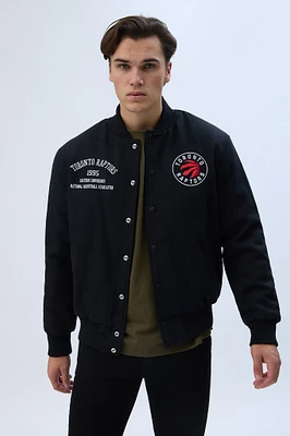 Toronto Raptors Graphic Varsity Bomber Jacket