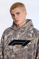 Pull à capuche coupe carré camouflage F1