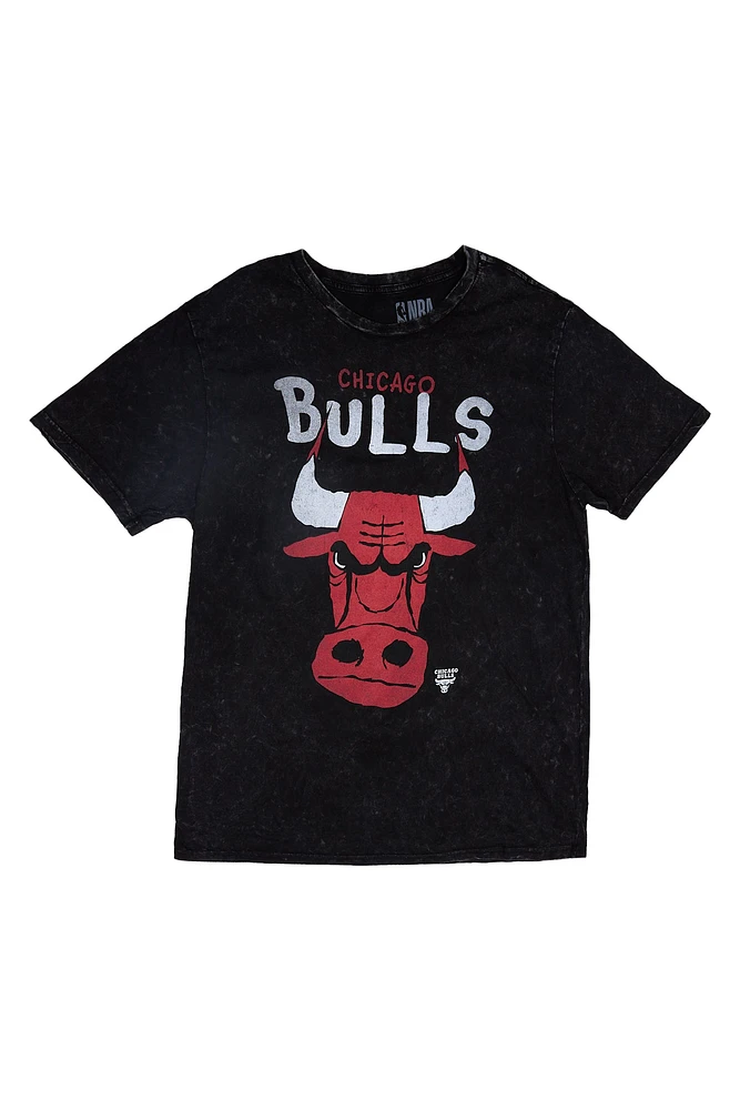 Chicago Bulls Graphic Acid Wash Tee