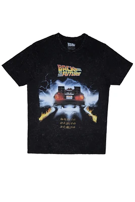Back To The Future Graphic Acid Wash Tee