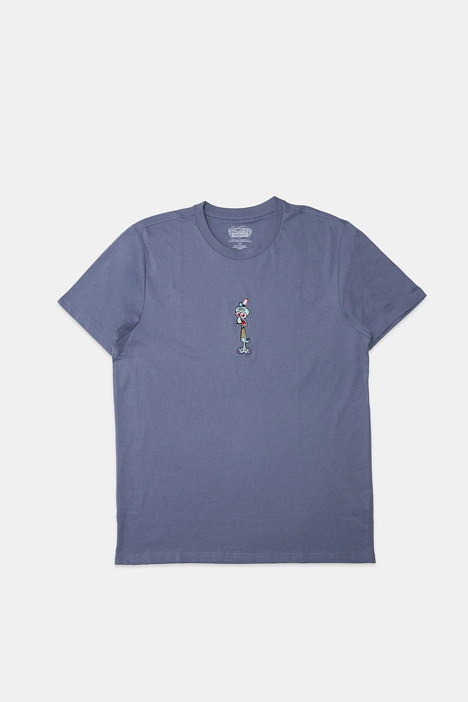 Squidward Embroidered Graphic Tee