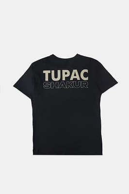 T-shirt imprimé graphique Tupac Shakur Portrait